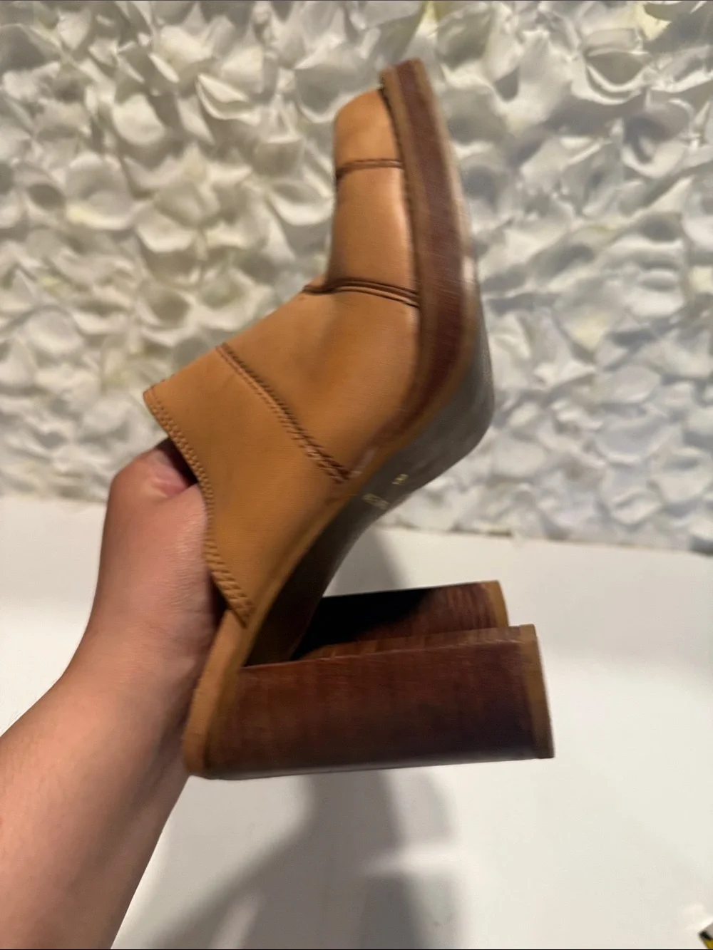 Candie's Brown Leather Slip-On Mule Loafers